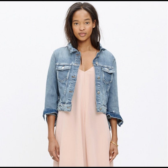 madewell shrunken stretch jean jacket